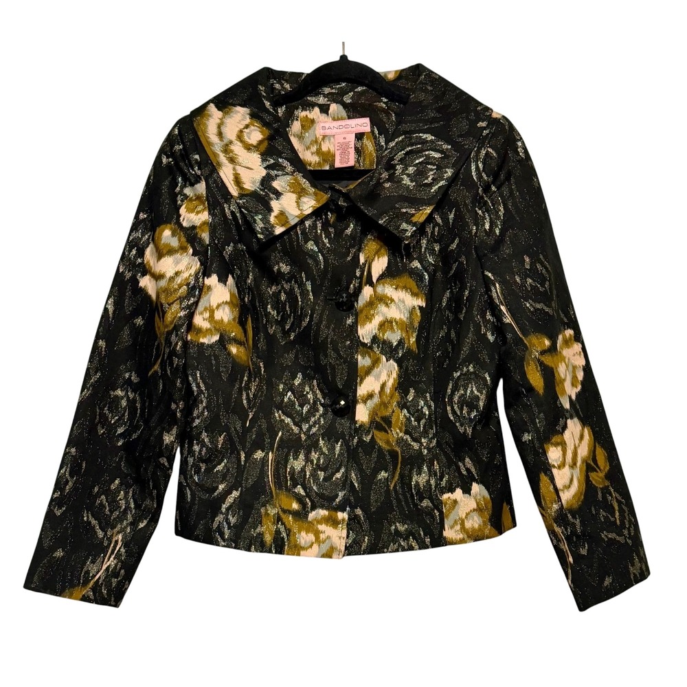 Vintage Whimsigoth Tapestry Blazer Womens Size 6 Dark‎ Academia Fairy Grunge